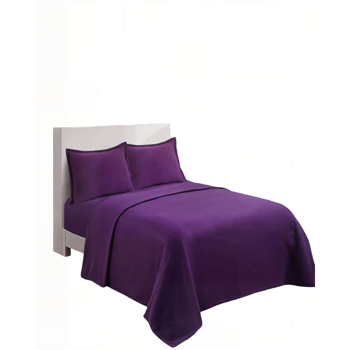 GENERICO - SABANA POLAR PREMIUM 2 PLAZAS  COLOR MORADO OSCURO