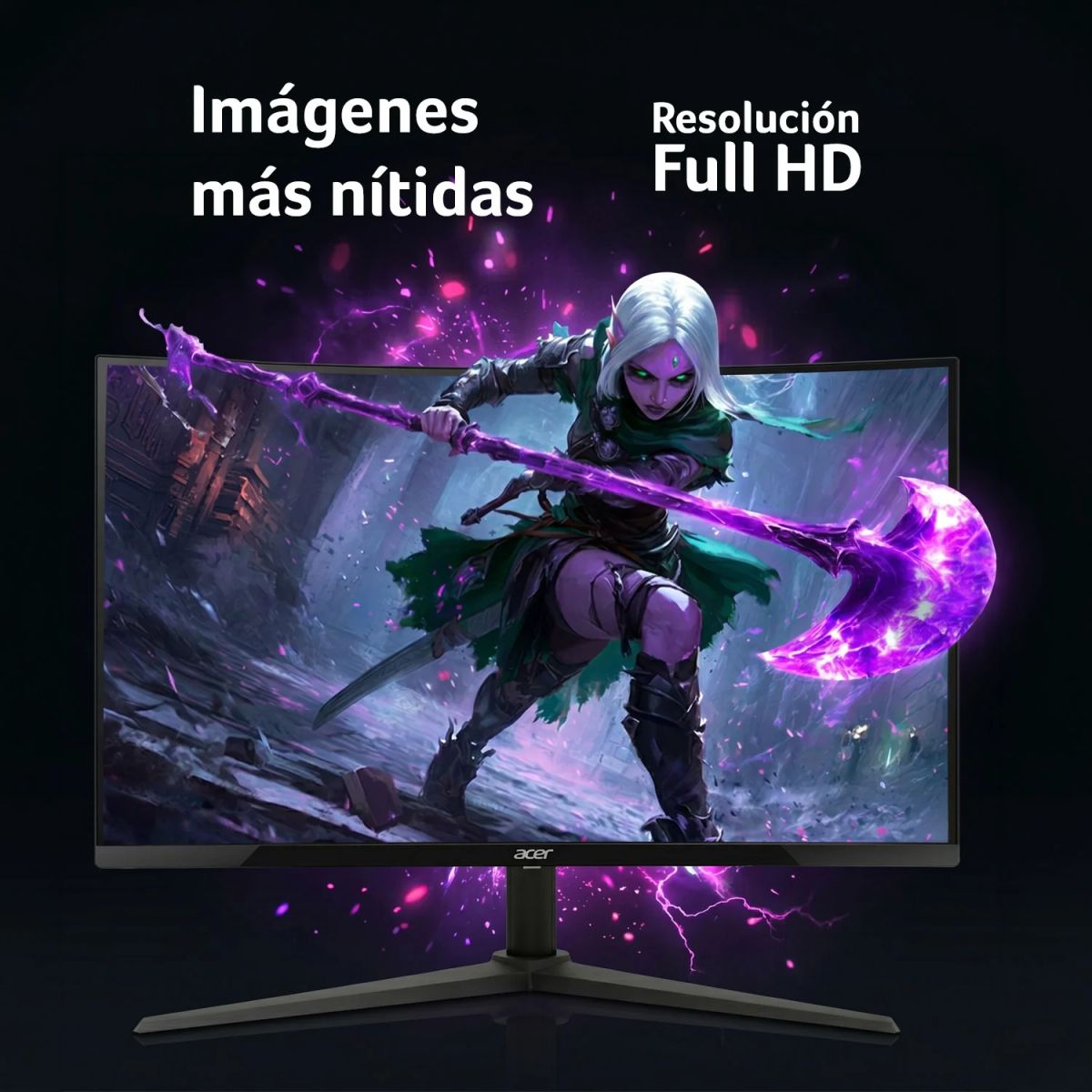 ACER - Monitor Gamer Acer Nitro XZ270 27 FHD Panel VA Freesync Premium 1MS VRB 240Hz HDR10
