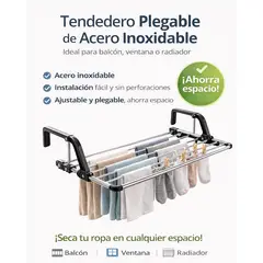 MOVI - Tendedero Plegable de Acero Inoxidable