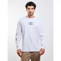 VOLCOM - Polera ML Ds-Budz Blanco Hombre