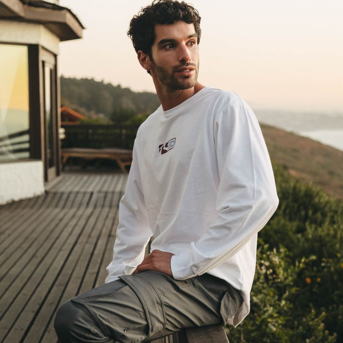 RUSTY - Polera ML Red Vol. Xi Blanco Hombre Rusty