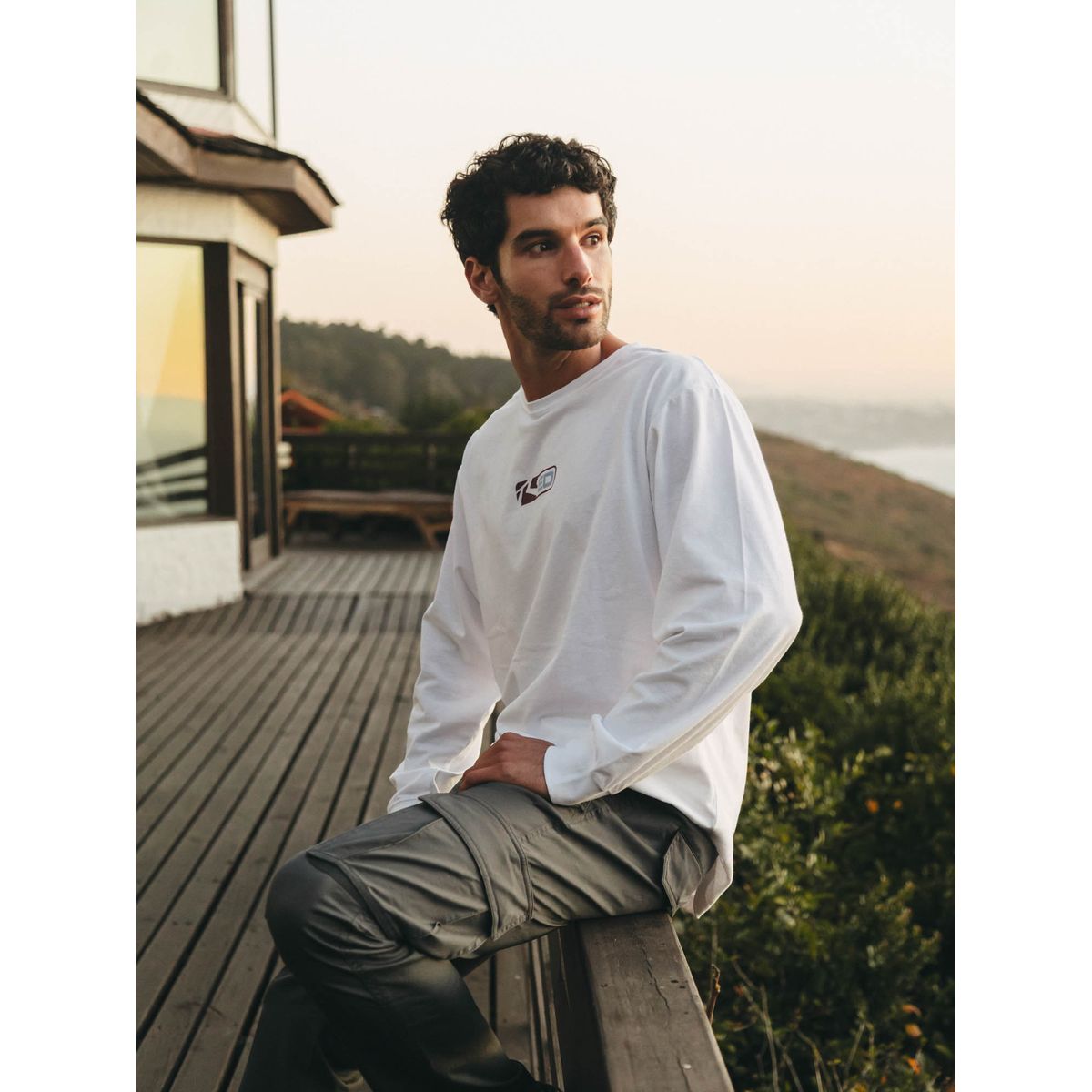 RUSTY - Polera ML Red Vol. Xi Blanco Hombre Rusty