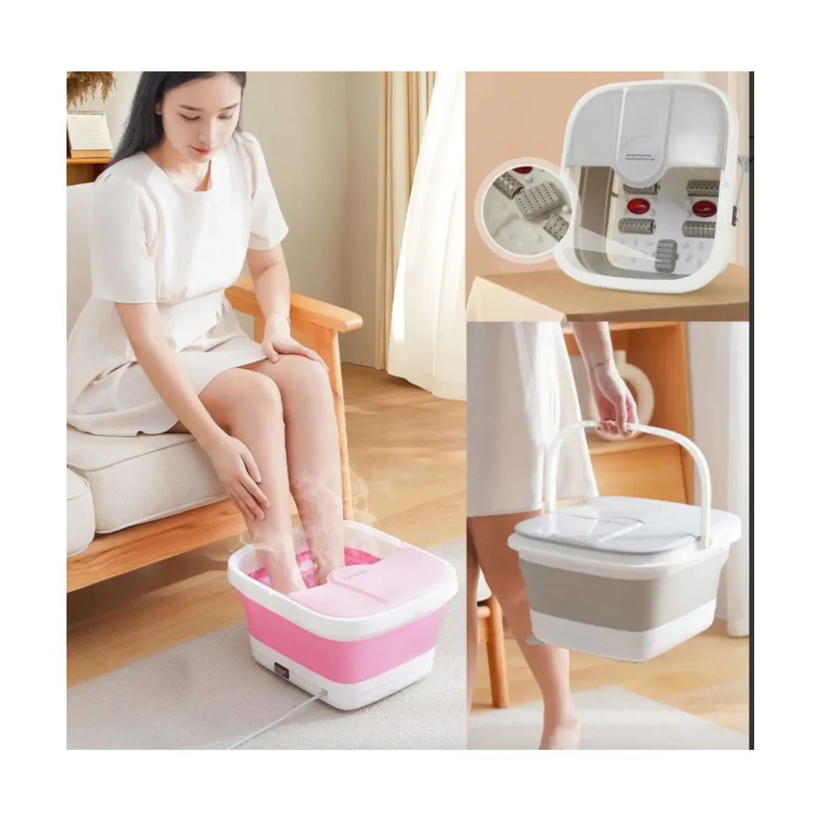 GENERICO - Spa De Pies Hidromasajes Masajeador Pedicure Profesional Color Rosa