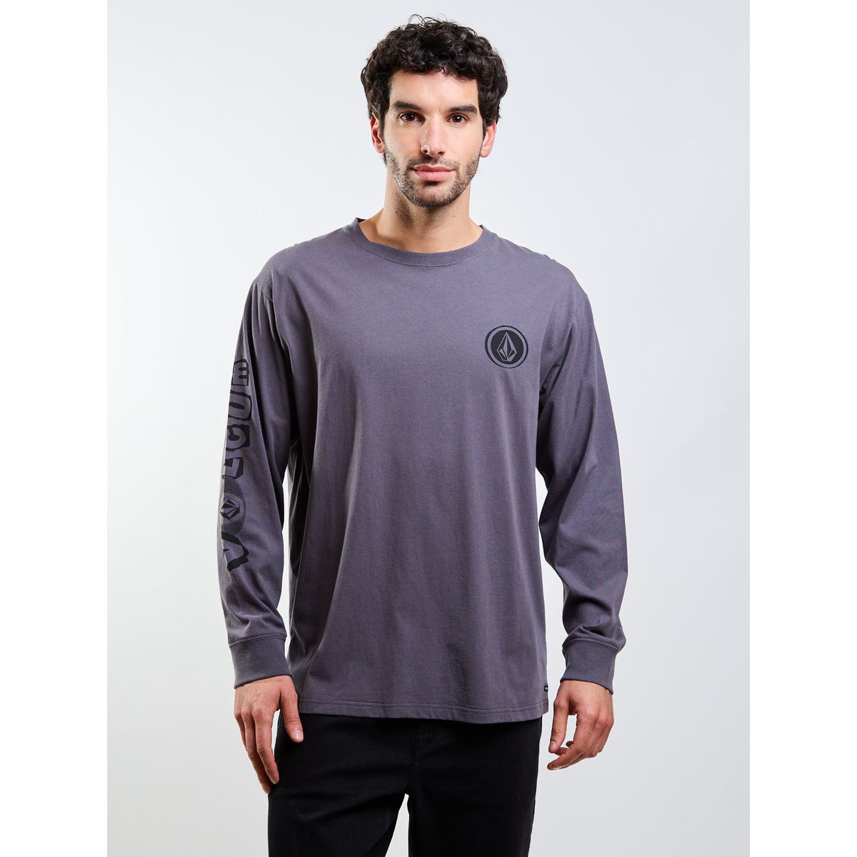 VOLCOM - Polera ML Povj Gris Hombre Volcom