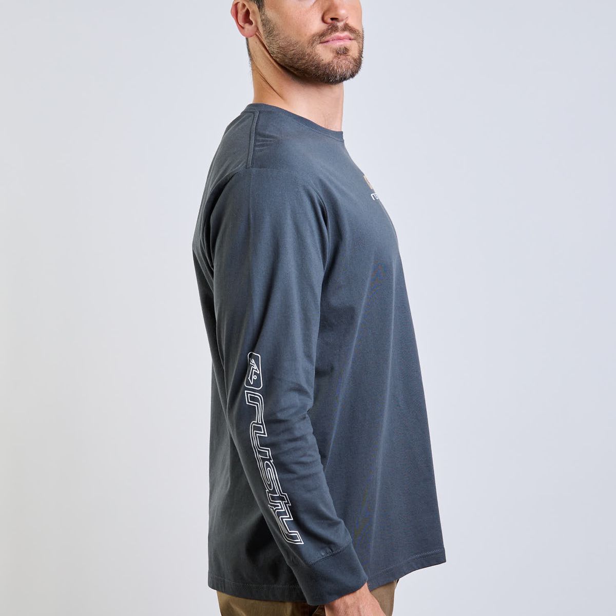 RUSTY - Polera ML Speed R Gris Hombre Rusty