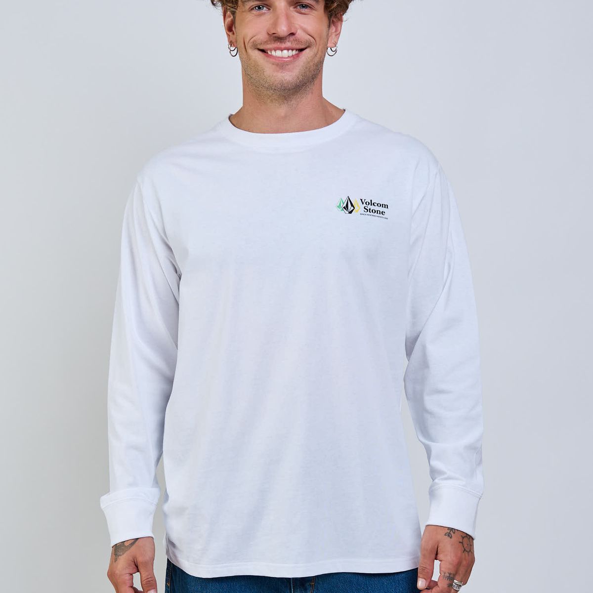 VOLCOM - Polera ML Icy Eyes Blanco Hombre Volcom