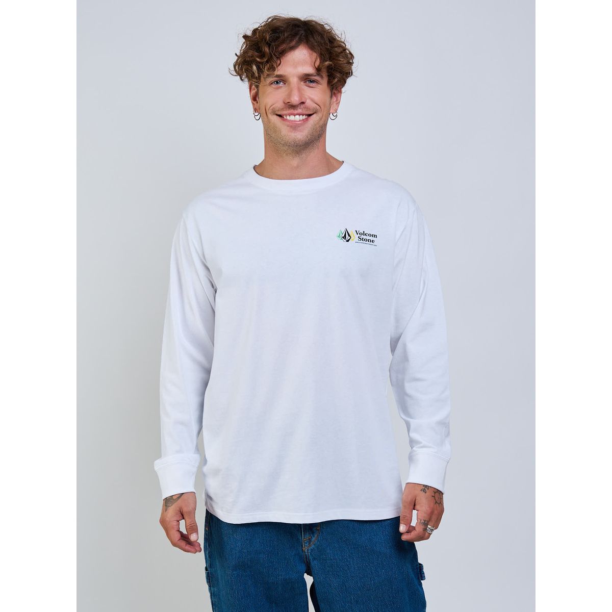 VOLCOM - Polera ML Icy Eyes Blanco Hombre Volcom