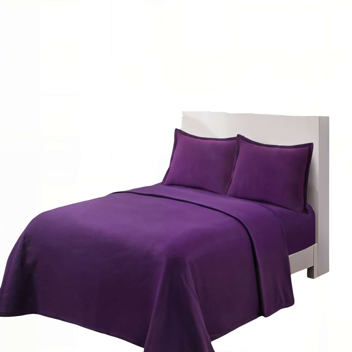 GENERICO - SABANA PREMIUM POLAR  PLAZA Y MEDIA  COLOR MORADO OSCURO