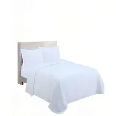 GENERICO - SABANA PREMIUM POLAR 2 PLAZAS COLOR BLANCO