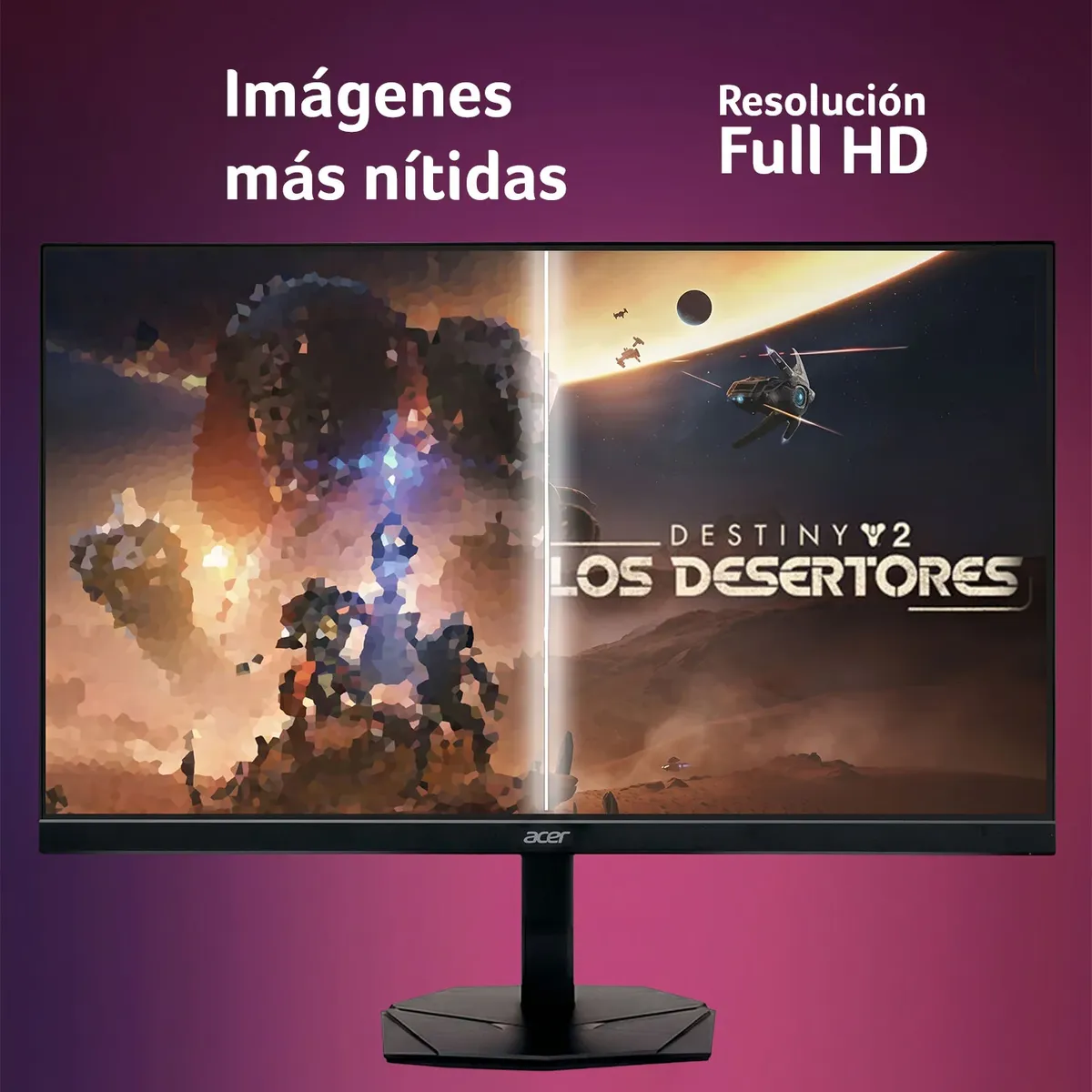 ACER - Monitor Gamer Acer Nitro KG271 27 IPS FHD 200Hz 0,5MS 250NIT