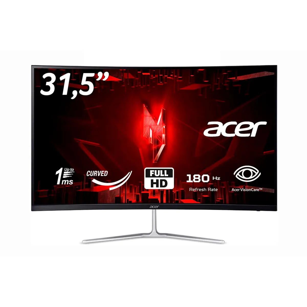 ACER - Monitor Acer Gamer Curvo/ EDA320Q /FHD/ 180 Hz/ 1 ms /31'5 / AMD FreeSync/VA