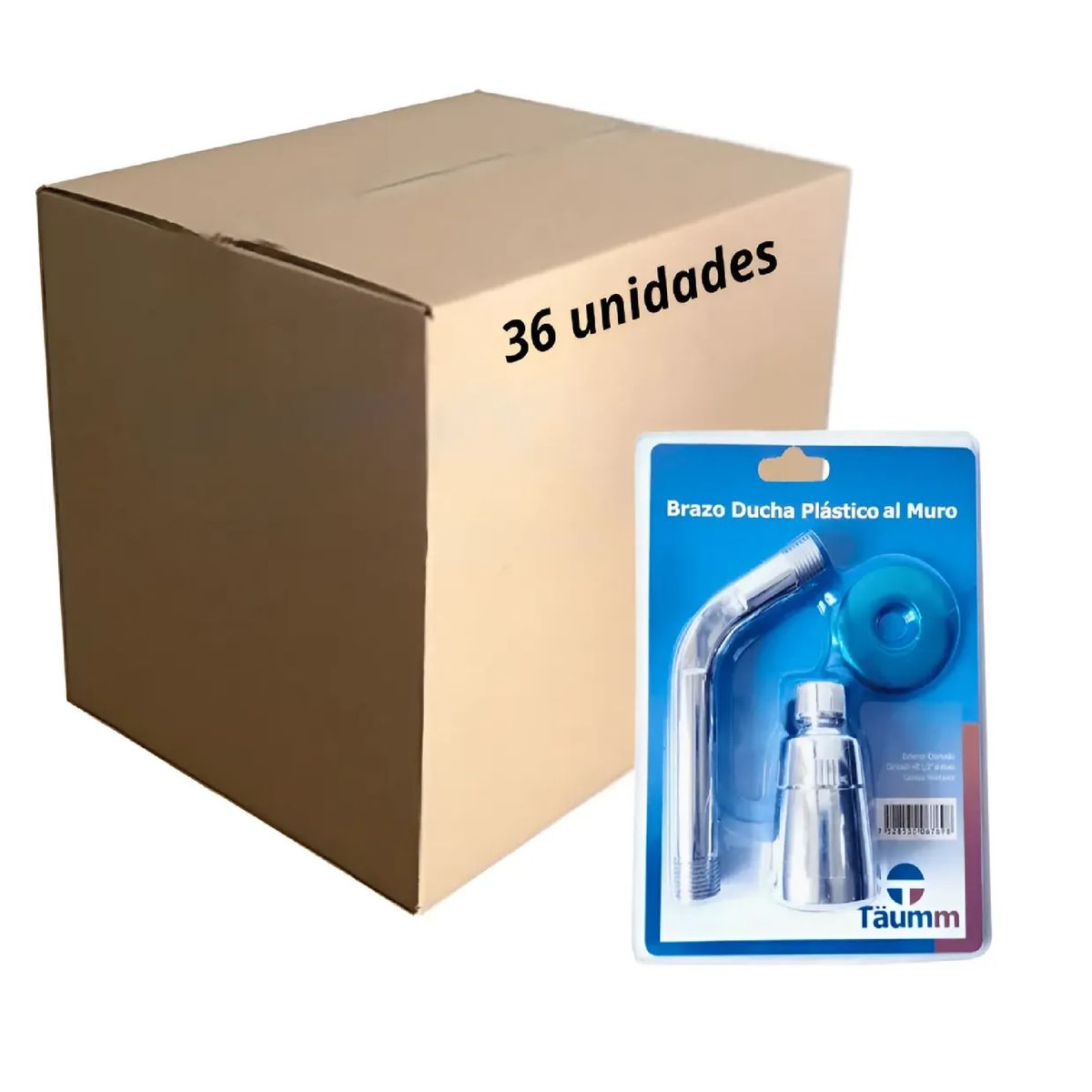 TAUMM - Brazos Ducha Plastico Cromada Al Muro Con Difusor Taumm X36