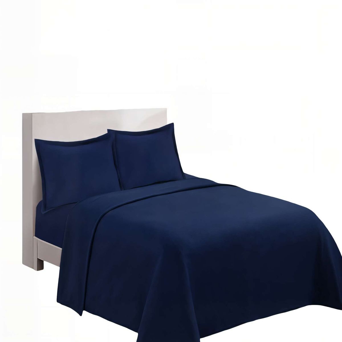 GENERICO - SABANA POLAR PREMIUM TENG FEI PLAZA Y MEDIA  COLOR AZUL OSCURO