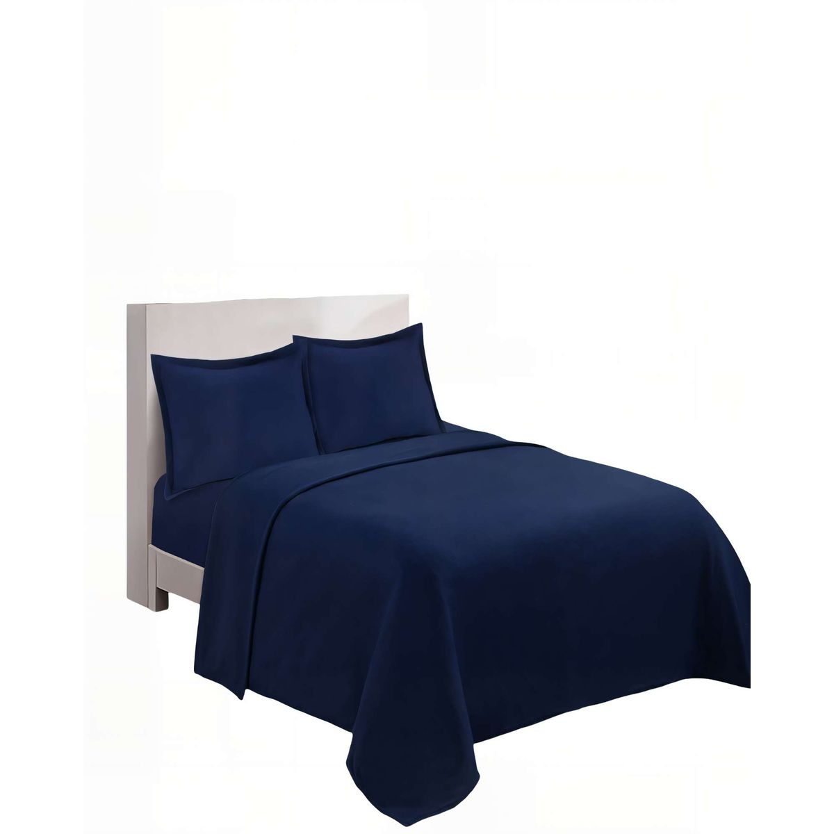 GENERICO - SABANA POLAR PREMIUM TENG FEI PLAZA Y MEDIA  COLOR AZUL OSCURO