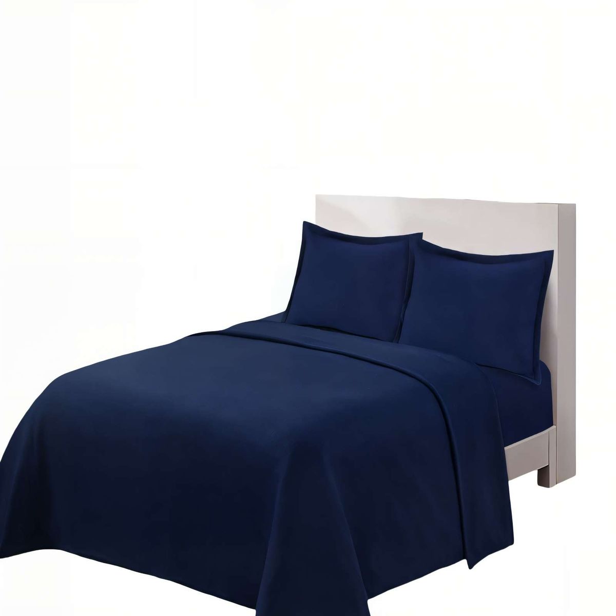 GENERICO - SABANA POLAR PREMIUM TENG FEI PLAZA Y MEDIA  COLOR AZUL OSCURO