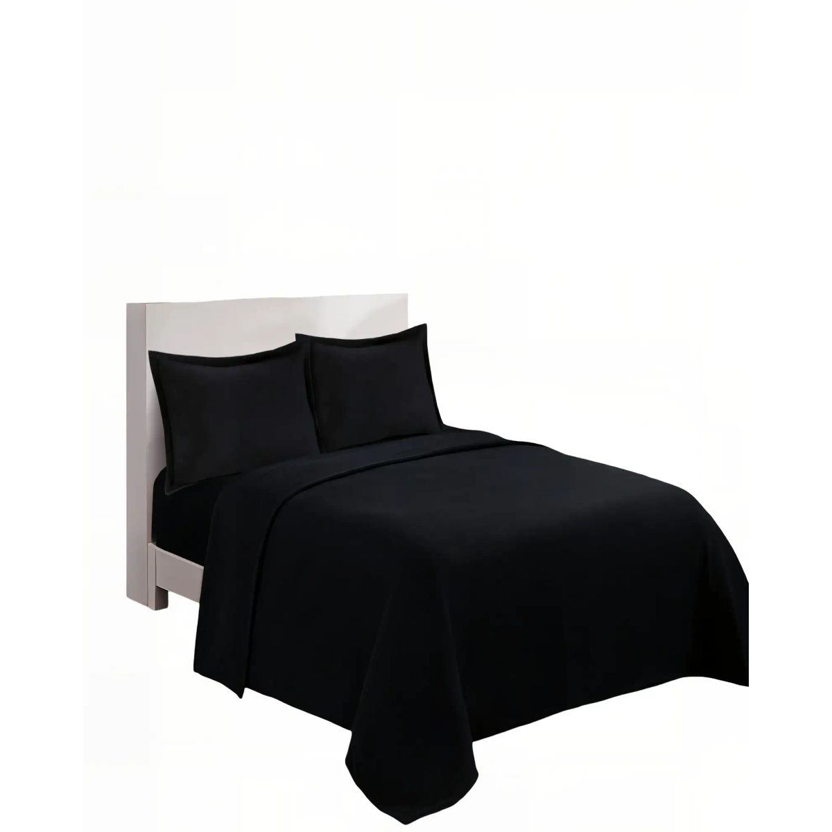 GENERICO - SABANA POLAR PREMIUM TENG FEI PLAZA Y MEDIA  COLOR NEGRO