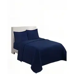 GENERICO - SABANA POLAR PREMIUM TENG FEI KING COLOR AZUL OSCURO