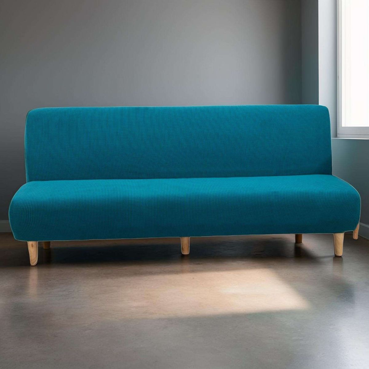 GENERICO - FUNDA DE FUTON CUADRILLE TURQUESA