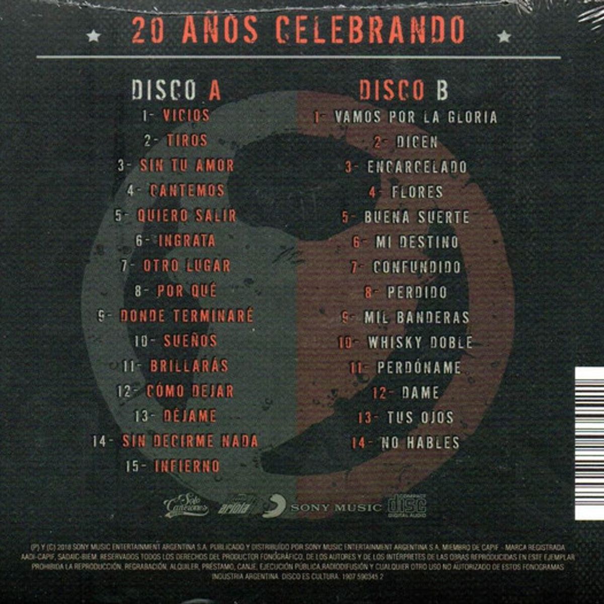 GENERICO - LA BERISO - 20 AÑOS CELEBRANDO (2CD) / CD