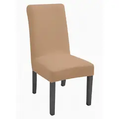 GENERICO - Funda Para Sillas Tela Gruesa Asiento Comedor Marron Claro