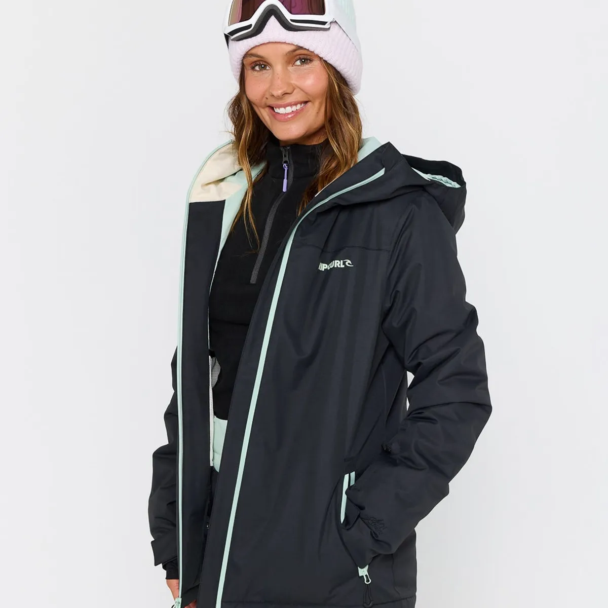 RIP CURL - Parka Snow Betty Negro Mujer Rip Curl