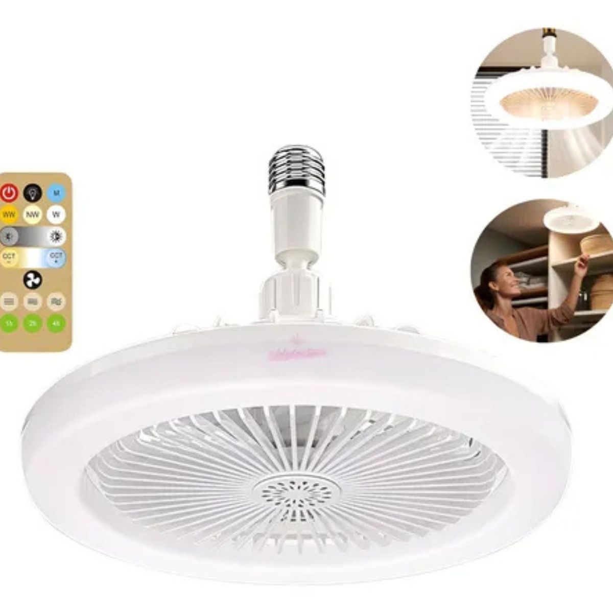 MOVI - Ventilador de Techo con Luz LED Integrada 3 en 1