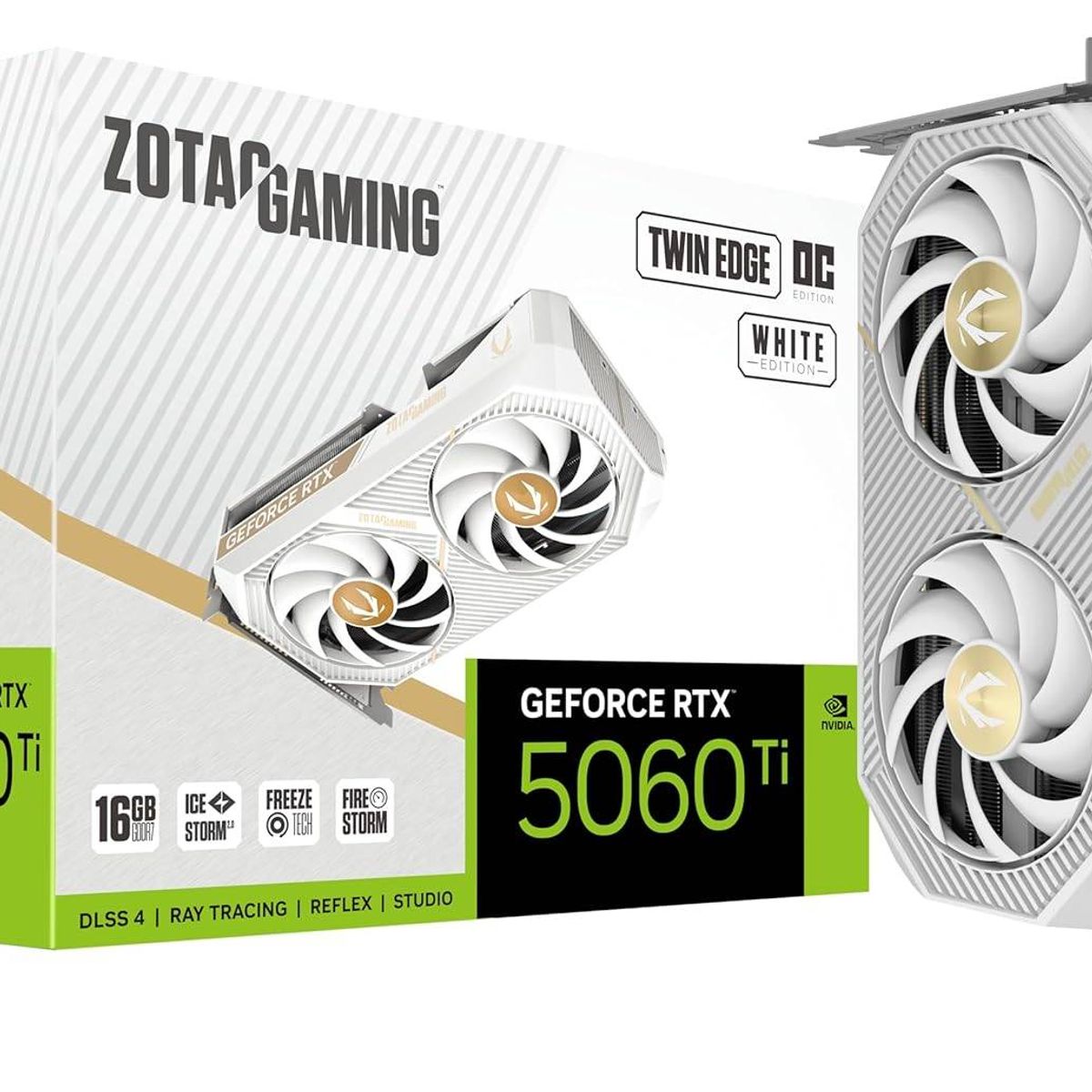 ZOTAC - Tarjeta De Video Zotac NVIDIA GeForce RTX 5060Ti Twin Edge OC White, 16GB GDDR7, 128-Bits