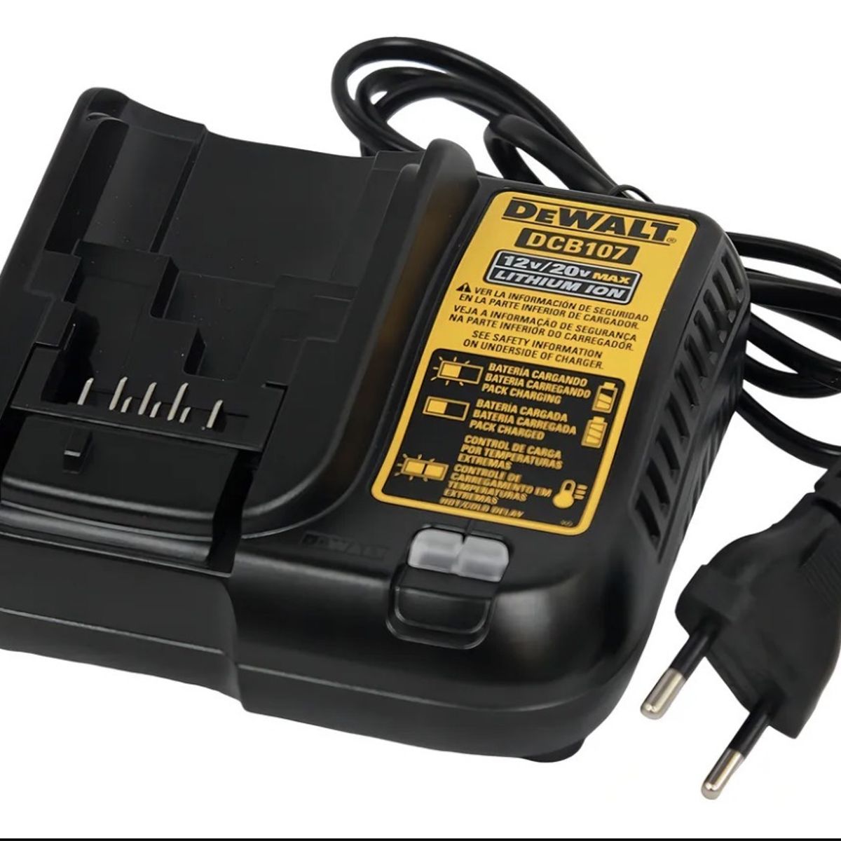 DEWALT - Cargador De Batería De Litio Dewalt Dcb107 12v-20v