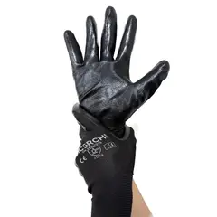 GENERICO - Guante Multiproposito Palma De Nitrilo Negro - 10 Pares