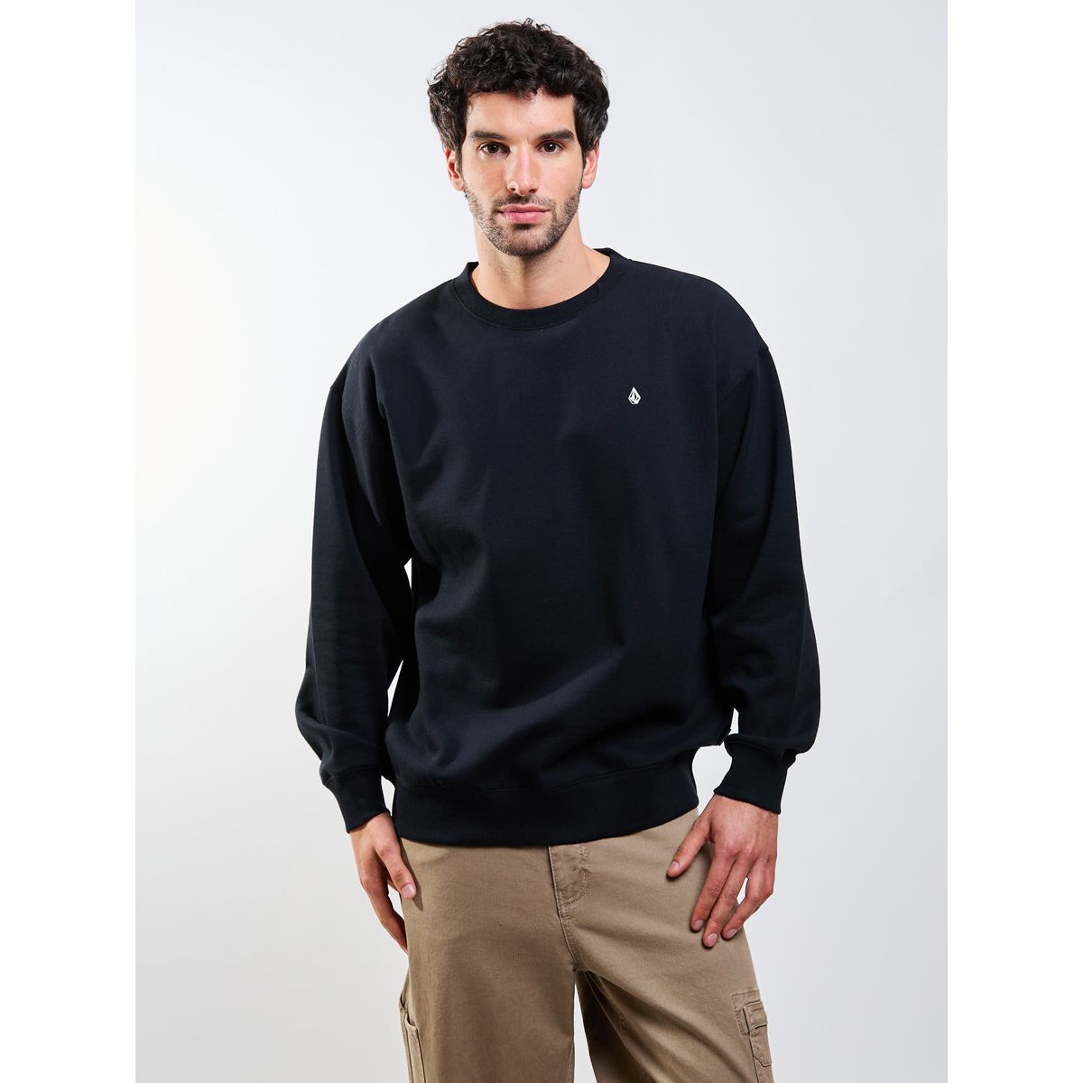 VOLCOM - Poleron CR Single Stone Crew Negro Hombre Volcom