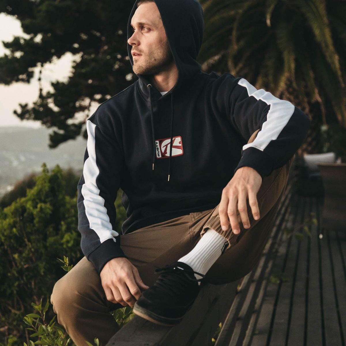 RUSTY - Poleron Canguro Rusty Div. Hoodie Azul Hombre Rusty