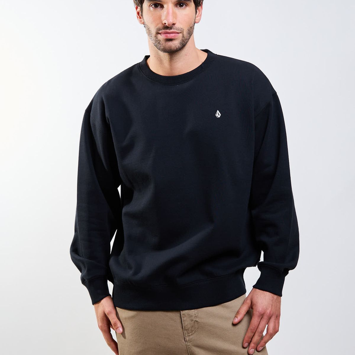 VOLCOM - Poleron CR Single Stone Crew Negro Hombre Volcom