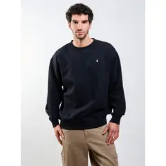 VOLCOM - Poleron CR Single Stone Crew Negro Hombre