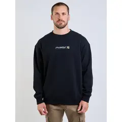 RUSTY - Poleron CR International Crew Negro Hombre
