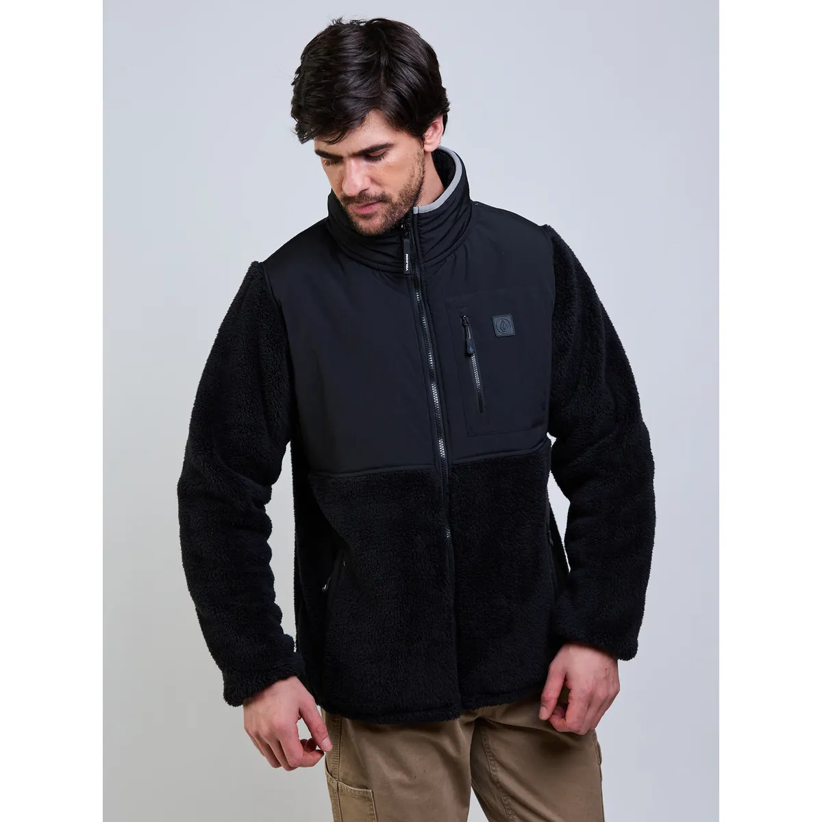 VOLCOM - Poleron Chiporro Stone Bat Negro Hombre Volcom