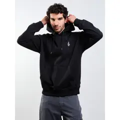 VOLCOM - Poleron Canguro Skidder Pullover Negro Hombre