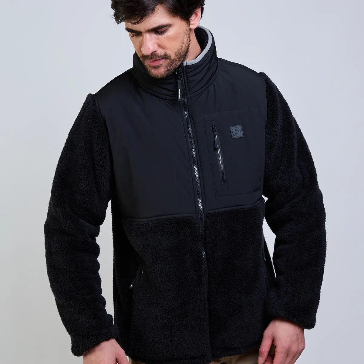 VOLCOM - Poleron Chiporro Stone Bat Negro Hombre Volcom