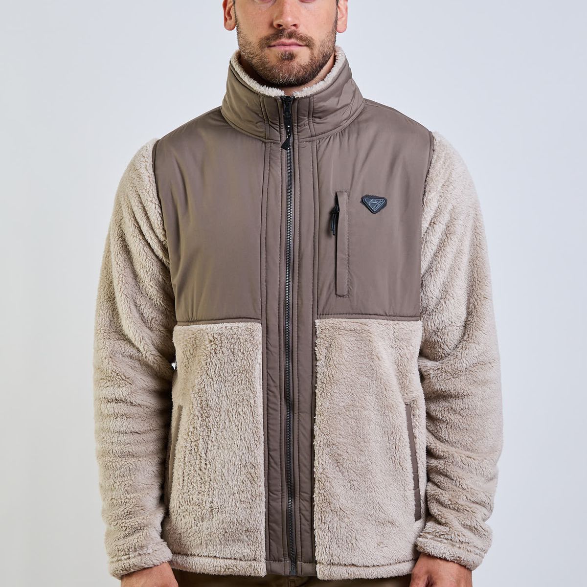 RUSTY - Poleron Chiporro Drift Co Beige Hombre Rusty