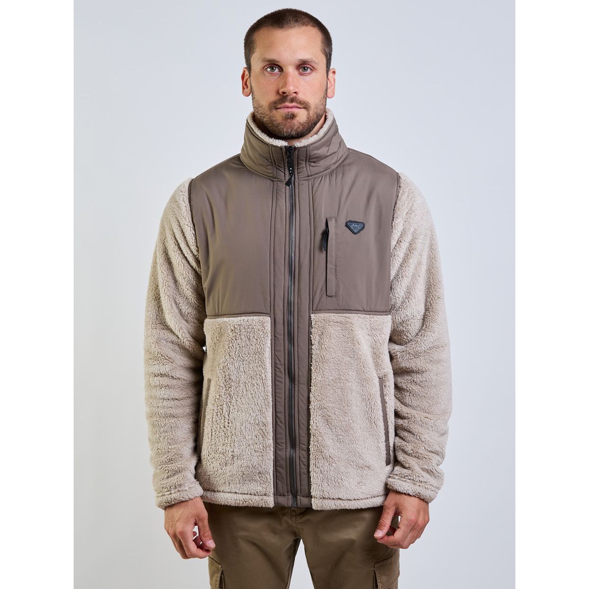 RUSTY - Poleron Chiporro Drift Co Beige Hombre Rusty