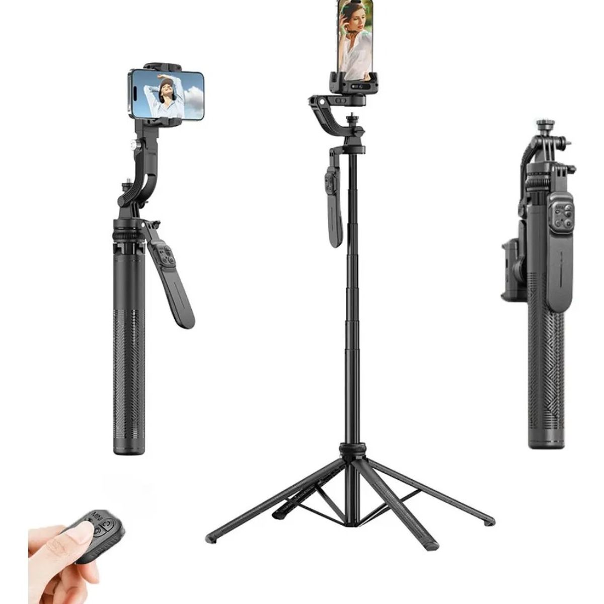 EVERSO - Trípode Celular Camara Soportes 183 Cm Control Bluetooth