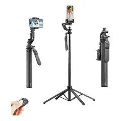 EVERSO - Trípode Celular Camara Soportes 183 Cm Control Bluetooth