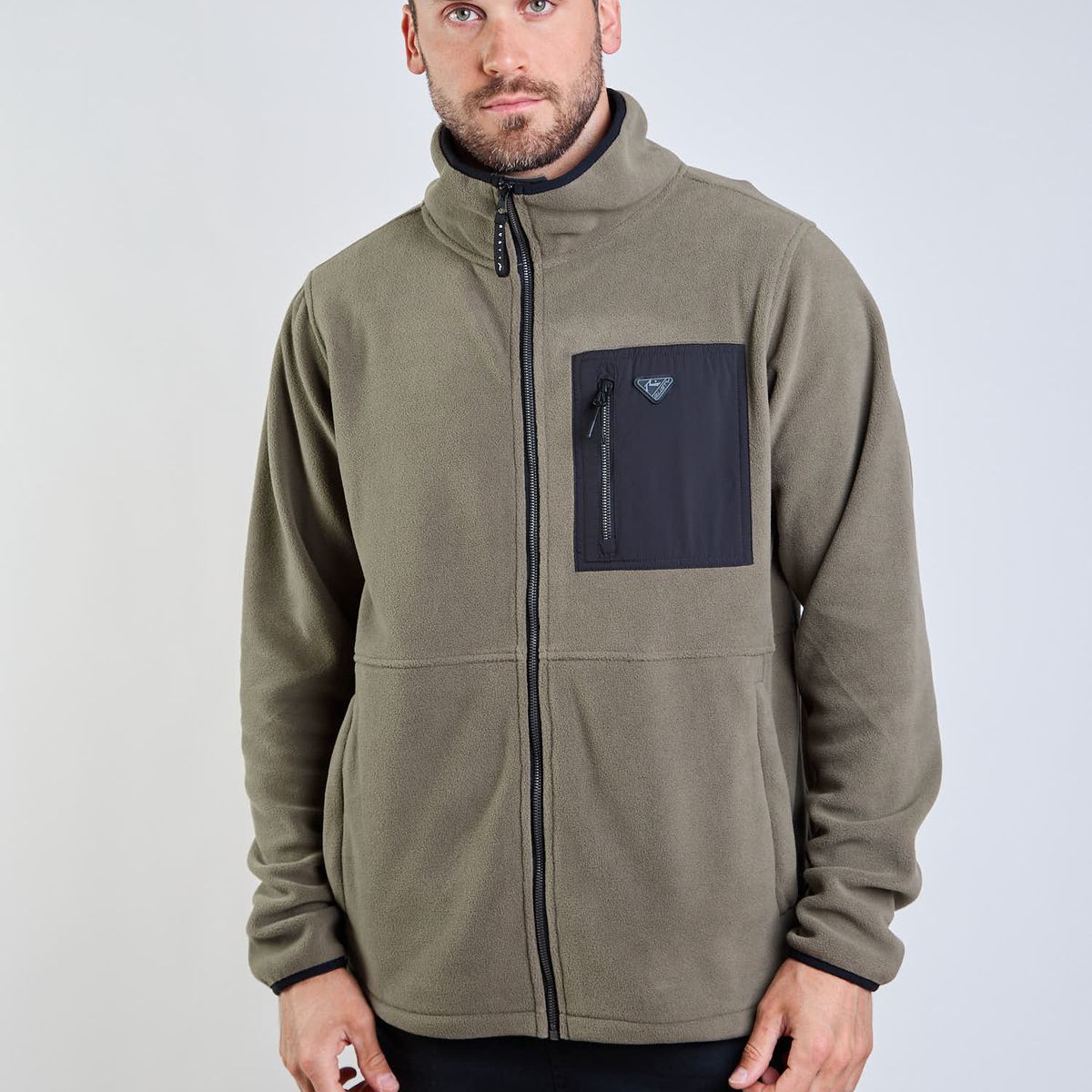 RUSTY - Poleron Polar Ripmark Verde Hombre Rusty