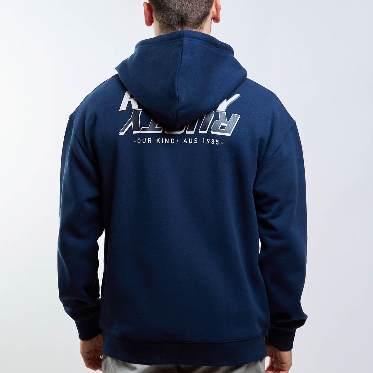 RUSTY - Poleron FZ Double Or Quits Zip Azul Hombre Rusty