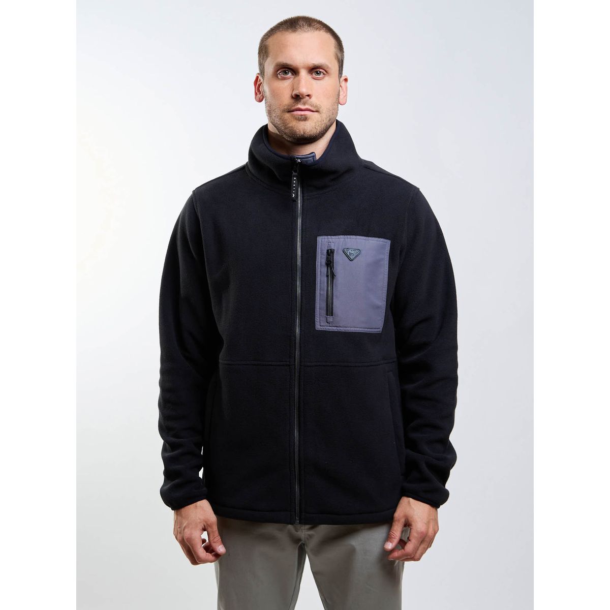 RUSTY - Poleron Polar Stonebat Negro Hombre Rusty