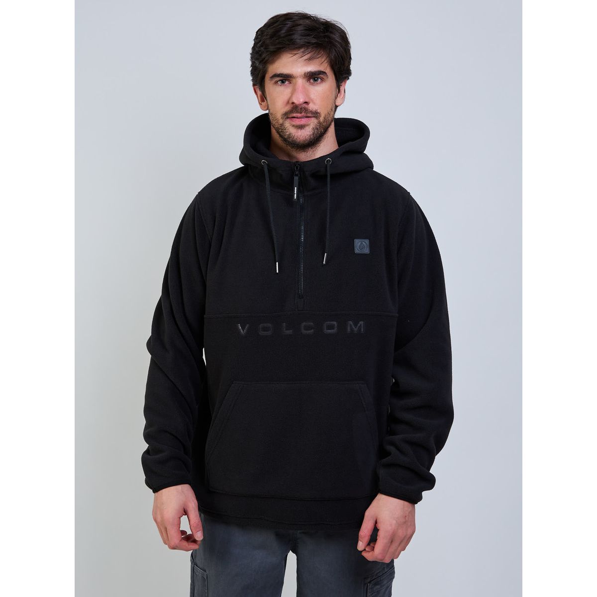 VOLCOM - Poleron Polar Search Zip Crew Negro Hombre Volcom