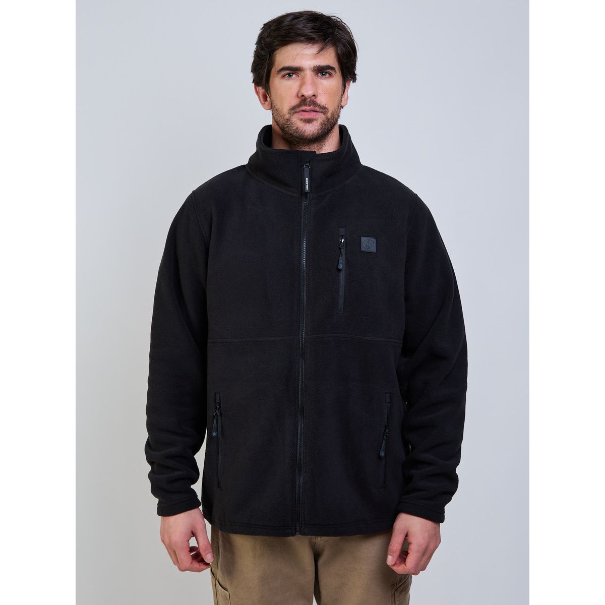 VOLCOM - Poleron Polar Storm Stone Negro Hombre Volcom