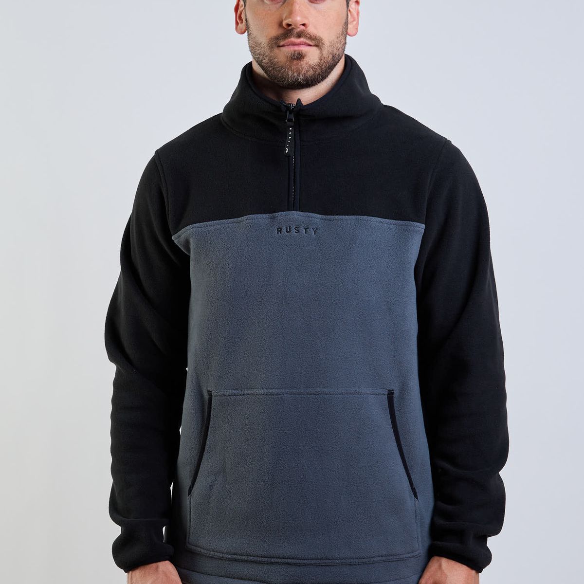 RUSTY - Poleron Polar Salted R Gris Hombre Rusty
