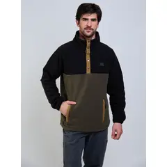 VOLCOM - Poleron Polar Search Zip Crew Verde Hombre