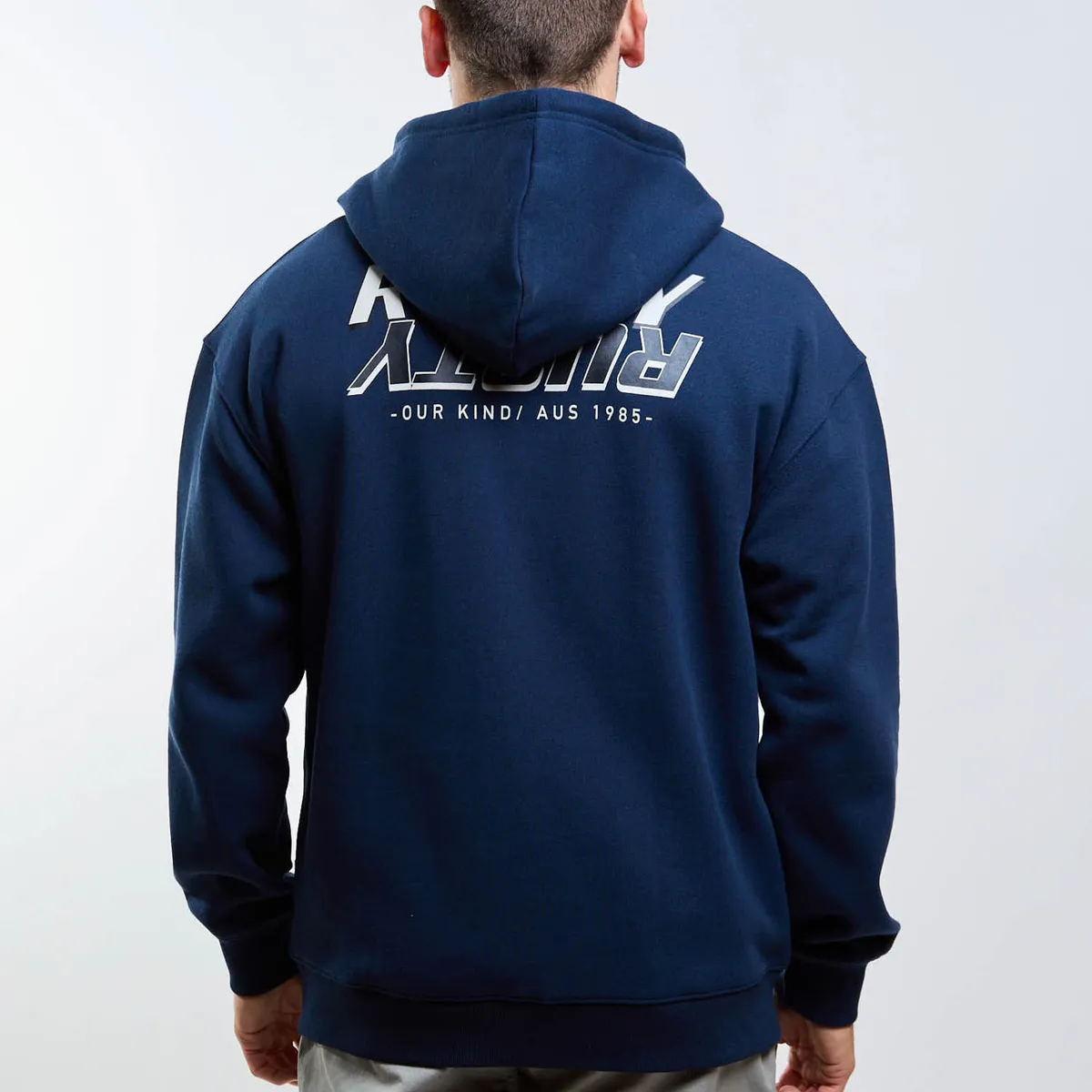 RUSTY - Poleron FZ Double Or Quits Zip Azul Hombre Rusty
