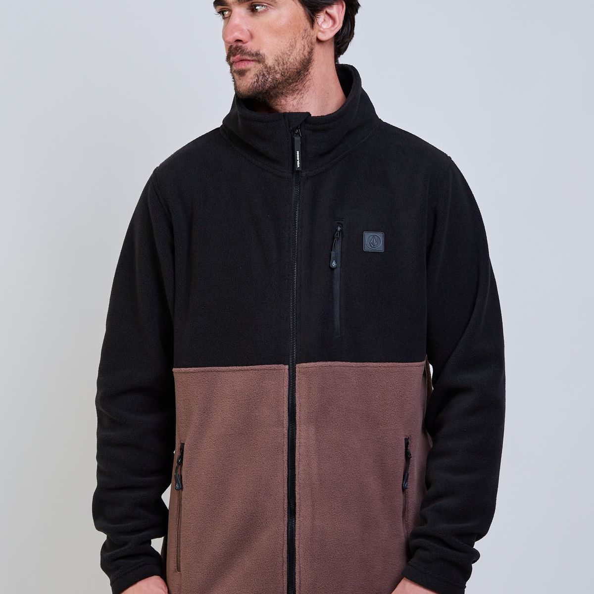 VOLCOM - Poleron Polar Wave Dept Café Hombre Volcom